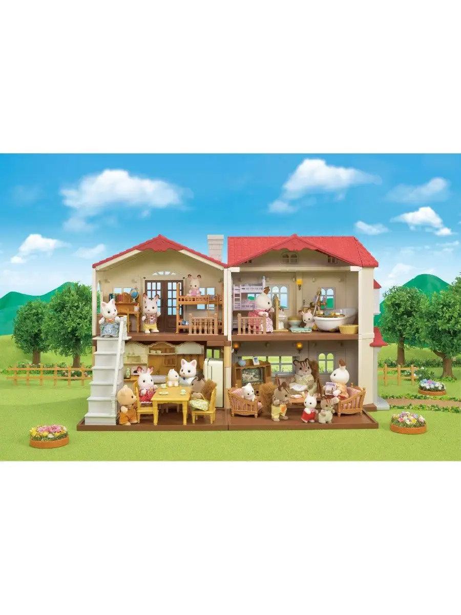 Кукольный домик Большой дом со светом 5302 Sylvanian Families 178709 купить  за 12 277 ₽ в интернет-магазине Wildberries