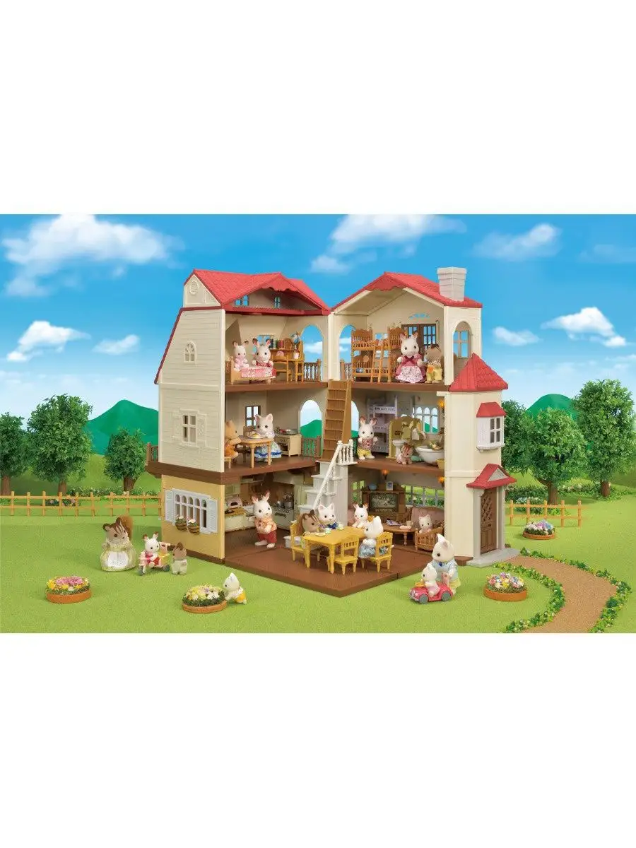 Кукольный домик Большой дом со светом 5302 Sylvanian Families 178709 купить  за 12 277 ₽ в интернет-магазине Wildberries