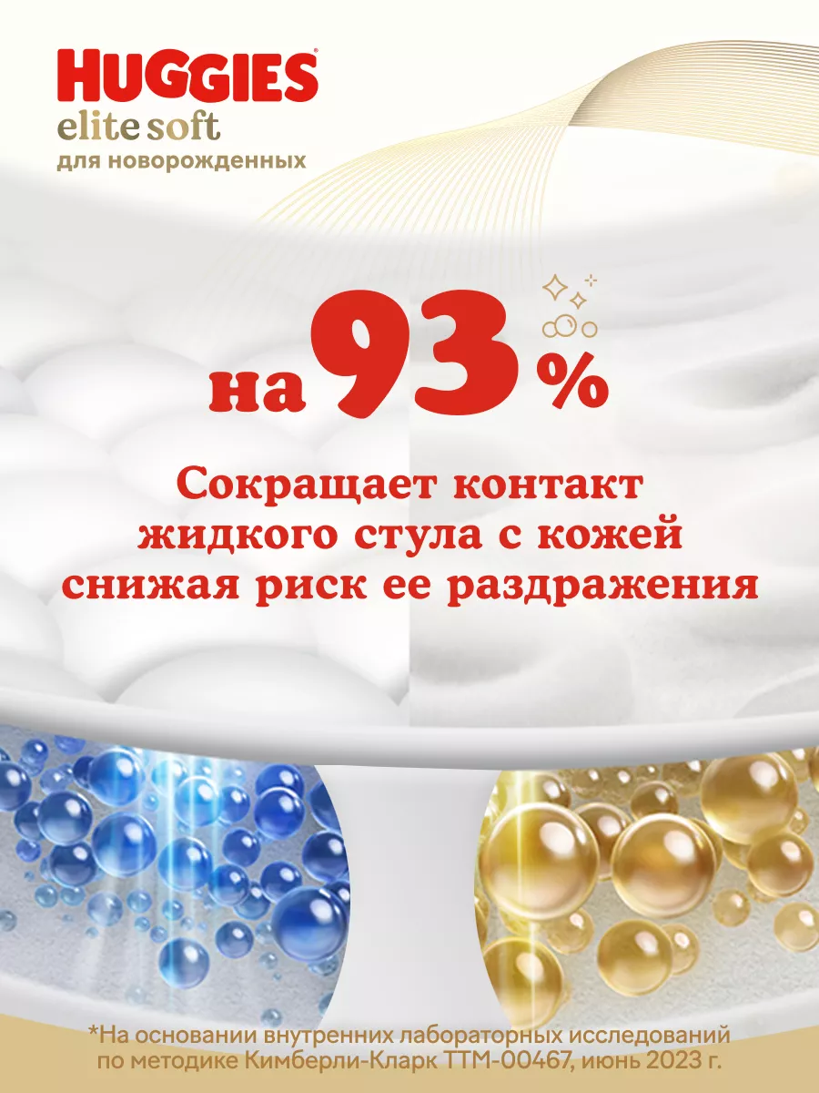 Подгузники для новорожденных Elite Soft 0 р 0-3 кг 25 шт HUGGIES 10029189  купить за 460 ₽ в интернет-магазине Wildberries