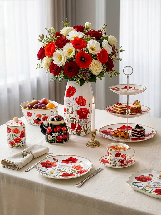 Elan Gallery Кувшин для воды "Маки", 1,2 л, 1,2 л, фото 3
