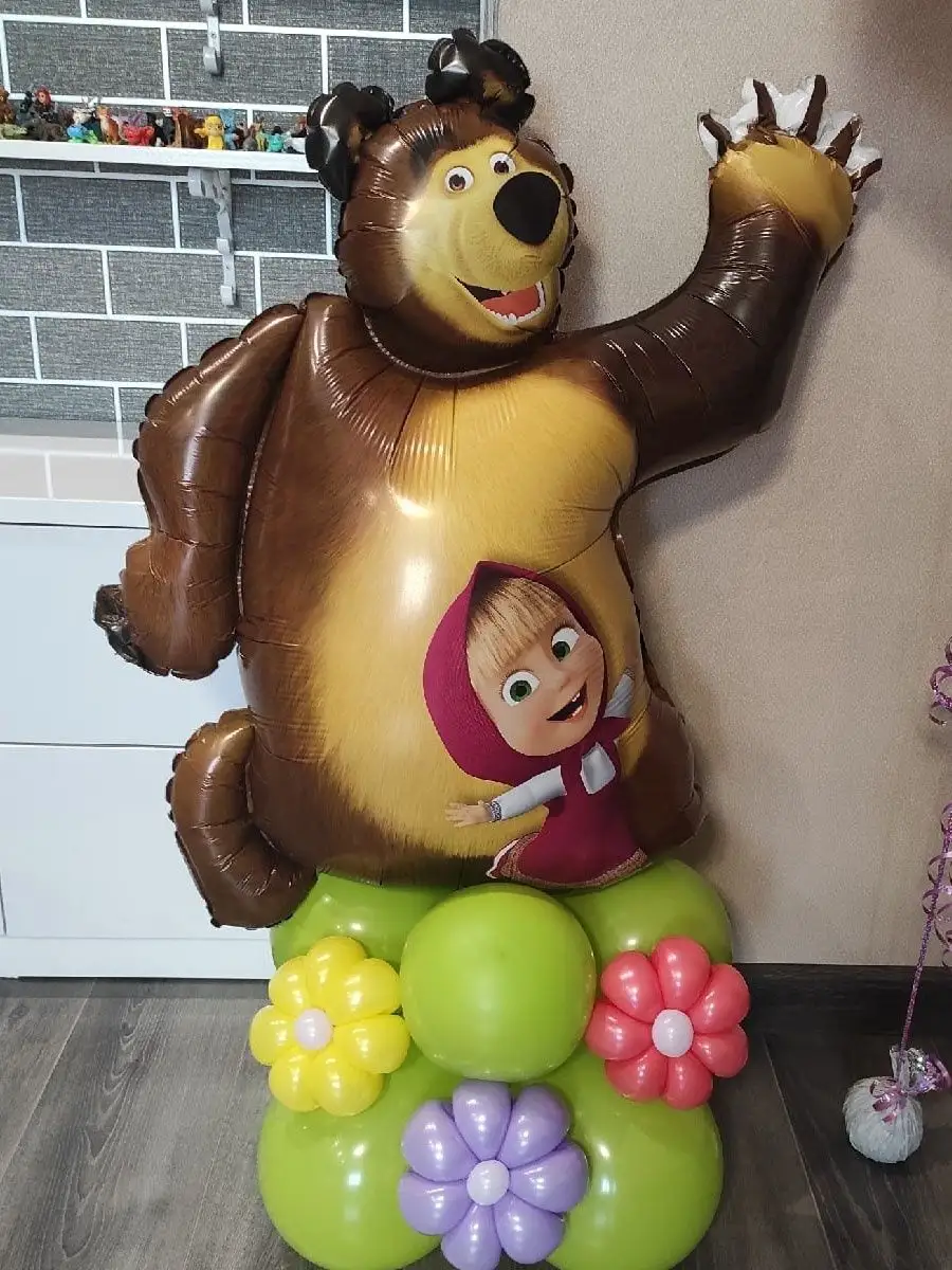 Воздушный шар Маша и Медведь 89 см Grabo Balloons 10051626 купить за 295 ₽  в интернет-магазине Wildberries