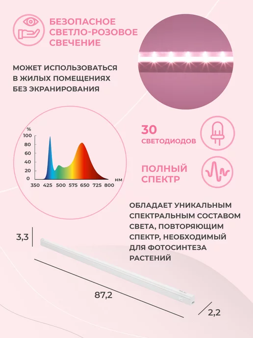 Uniel Фитолампа полного спектра 14 Вт, 14 Вт, фото 2
