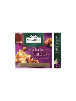 Sea Buckthorn Candies черный чай в пирамидках, 20 шт по 1,8г Ahmad Tea 10126009 купить за 126 ₽ в интернет-магазине Wildberries