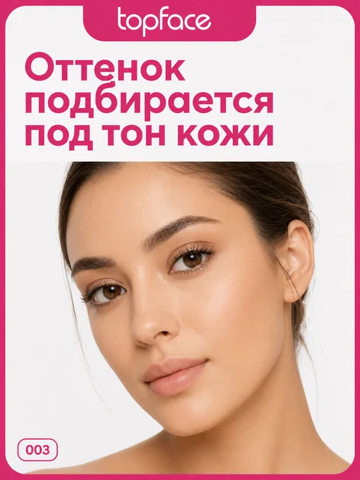 TopFace Тональный крем для лица матирующий 03, желтый, фото 2