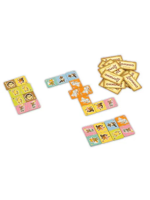 Эврикус Настольная игра для детей "Домино детское", красный, фото 6