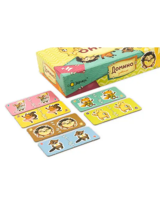 Эврикус Настольная игра для детей "Домино детское", красный, фото 7