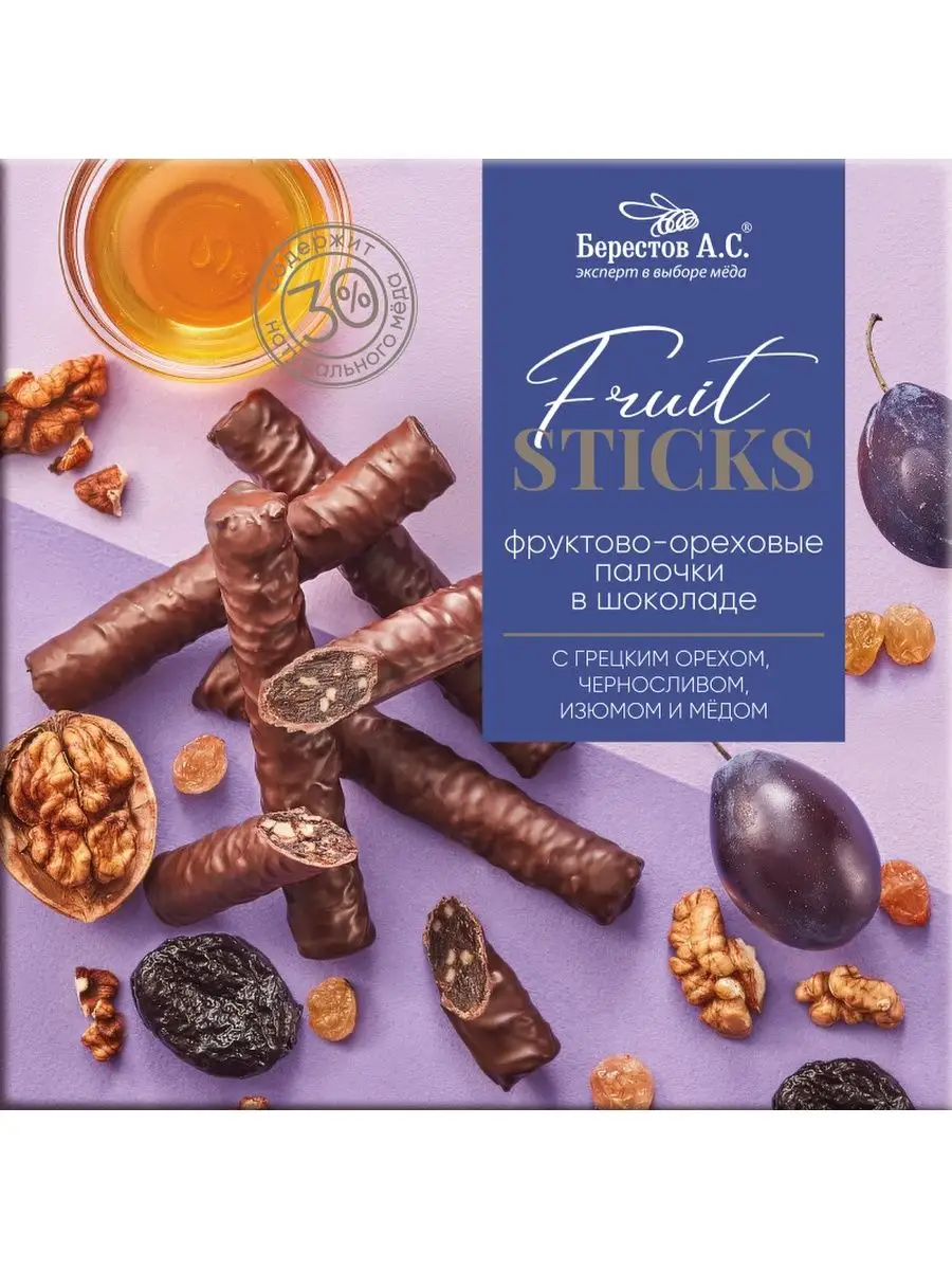 Конфеты Fruit Sticks с черносливом и грецким орехом, 175г Galagancha  10190157 купить в интернет-магазине Wildberries