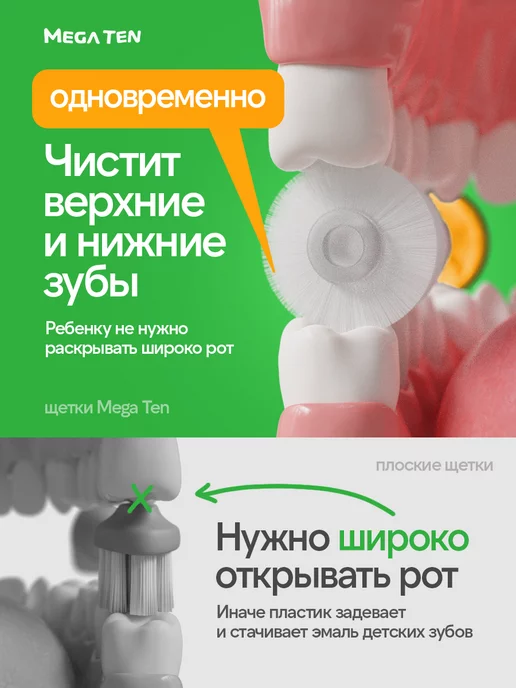 Megaten Электрическая зубная щетка Утенок, 0-12 лет, желтый, фото 6