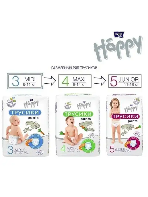 bella baby HAPPY Подгузники трусики детские Happy Maxi 4, 8-14 кг, 44 шт, 814 кг, 44 шт, фото 7