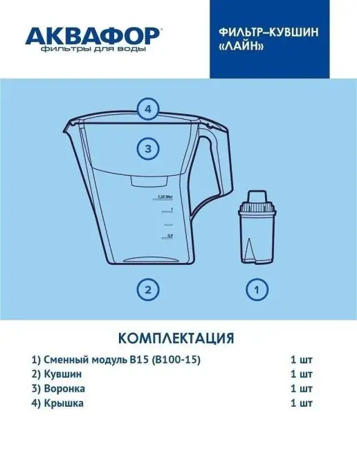 Аквафор Фильтр-кувшин для воды Лайн, вариант, фото 8