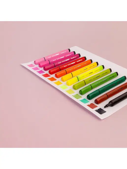 BRUNO VISCONTI Фломастеры утолщенные "FUNCOLOR JUMBO" 18 цв. в пенале, 18 шт, фото 4