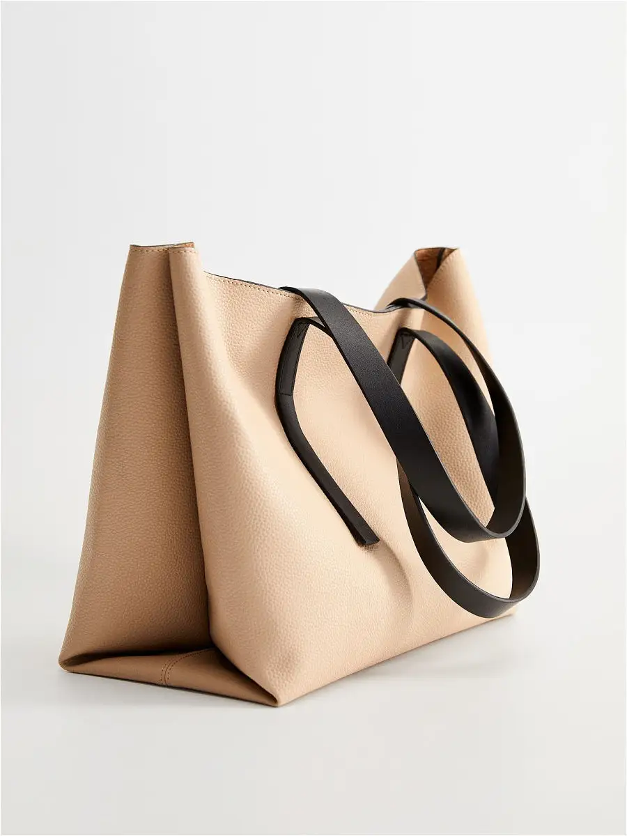 Knot handle shopper bag <b>MANGO</b>.