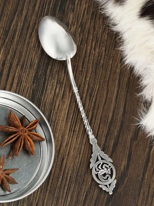 Serebro.Store Ложка серебряная "Знак зодиака Скорпион", серебристый, фото 2
