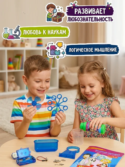 Новаторы Набор опытов и экспериментов Миллион пузырей, синий, фото 5