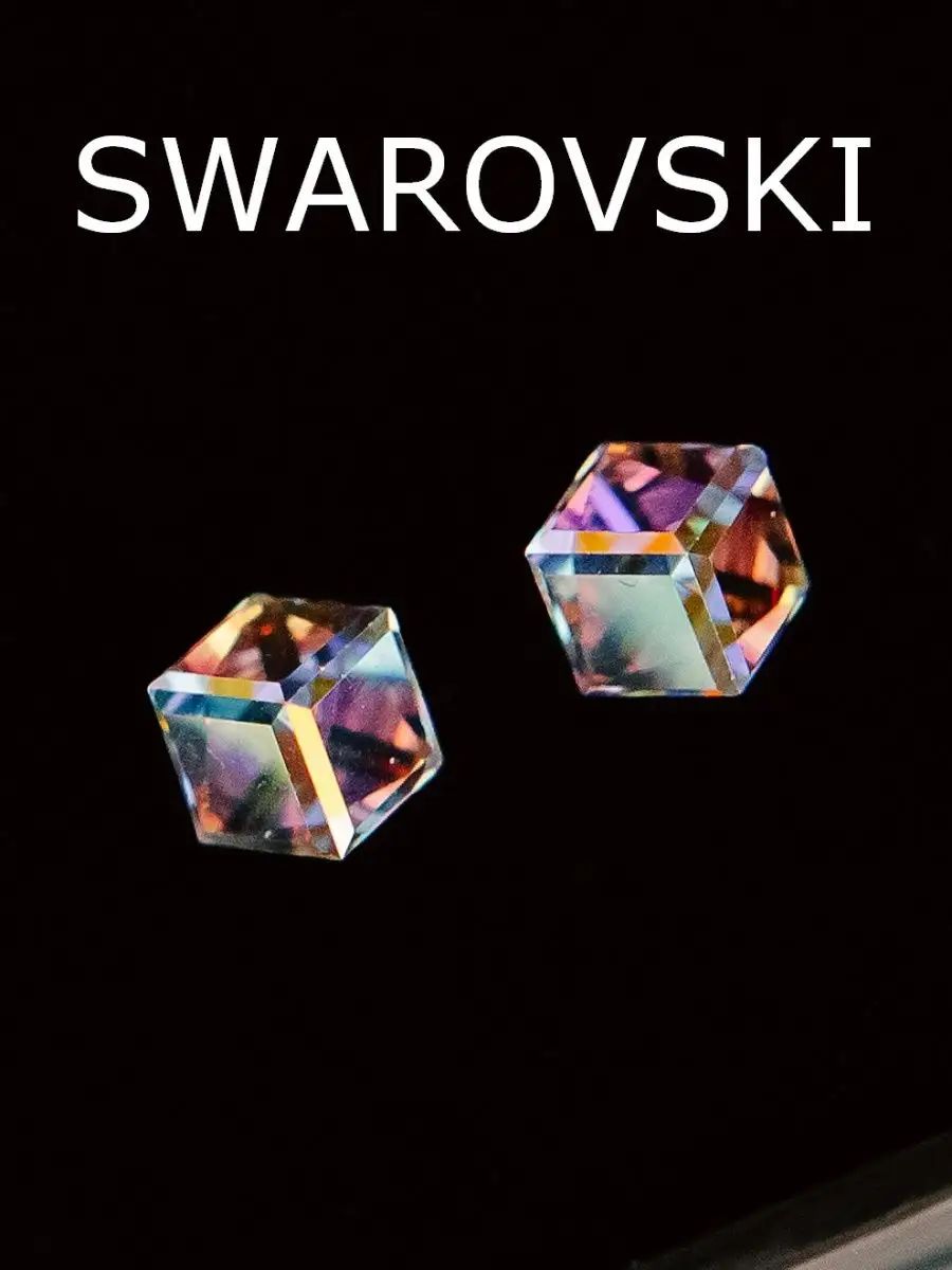 Позолоченные серьги-кубики Миражи с кристаллами Swarovski MONASHOP 10279030  купить за 1 719 ₽ в интернет-магазине Wildberries