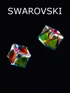 Позолоченные серьги-кубики Миражи с кристаллами Swarovski MONASHOP 10279044 купить за 1 642 ₽ в интернет-магазине Wildberries