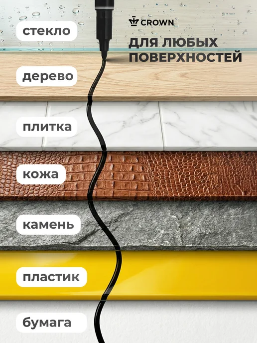 Crown! Перманентные цветные маркеры 2мм набор 4 штуки, синий, фото 4