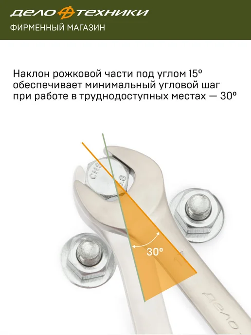 Набор ключей комбинированных Дело Техники, 22 шт., планшет тетрон., 511220, 22 шт, фото 7