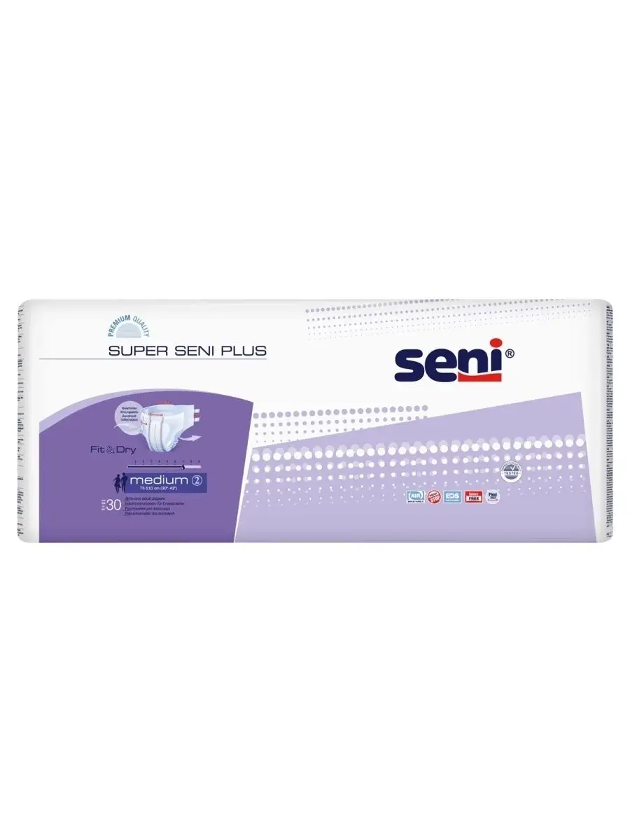 Подгузники SUPER SENI PLUS Medium (Сени), 30 шт. Seni 10363486 купить за 2  723 ₽ в интернет-магазине Wildberries