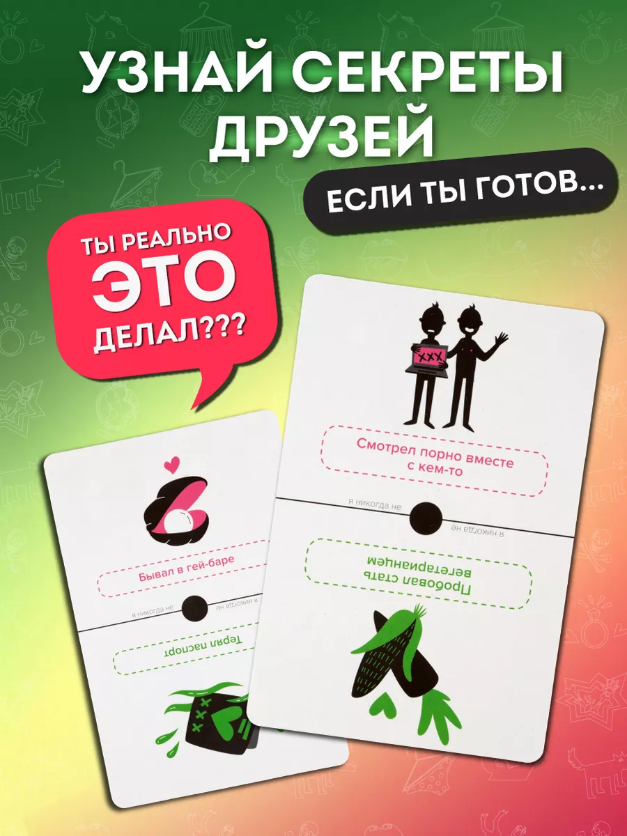 Настольная игра для компании взрослых Я Никогда Не 2 GaGa Games 10368229  купить за 621 ₽ в интернет-магазине Wildberries