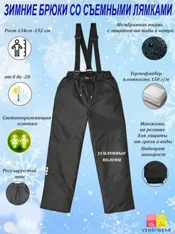 Брюки зимние утепленные из мембранной ткани vendiwear 10383929 купить за 1 990 ₽ в интернет-магазине Wildberries