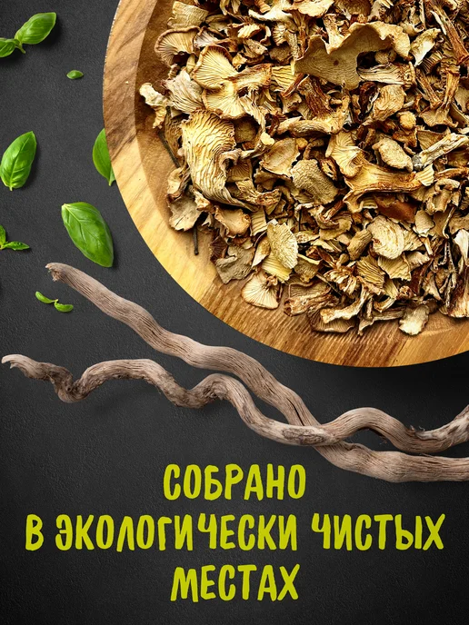 Дикорус Сушеные лисички (высший сорт) грибы 50 гр, сбор 2026 года, 50 г, фото 6