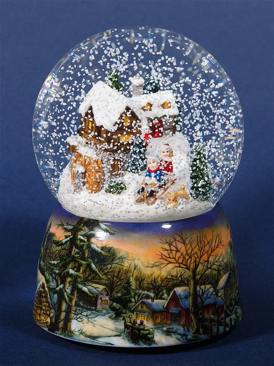 Шар со снегом Водяная мельница Glassglobe 10406699 купить в  интернет-магазине Wildberries