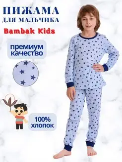 Пижама детская и подростковая 100% хлопок Bambak Kids 10413755 купить за 484 ₽ в интернет-магазине Wildberries