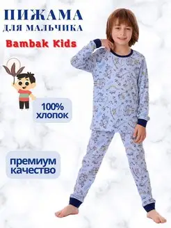 Пижама детская и подростковая 100% хлопок Bambak Kids 10413756 купить за 380 ₽ в интернет-магазине Wildberries