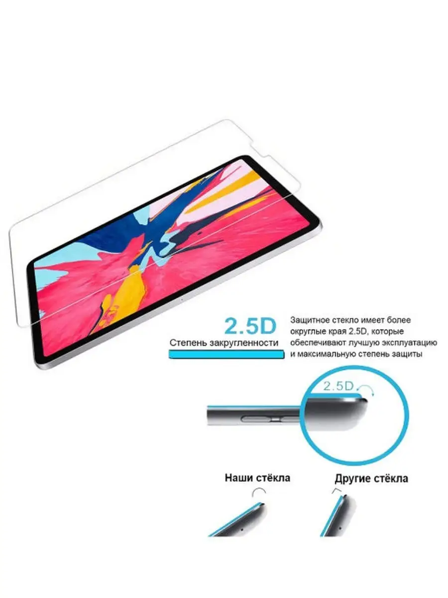 Защитное стекло для Apple iPad 10.2 2019 / iPad 10.2 2020 / iPad 10.2 2021  Bronka 10454198 купить за 679 ₽ в интернет-магазине Wildberries