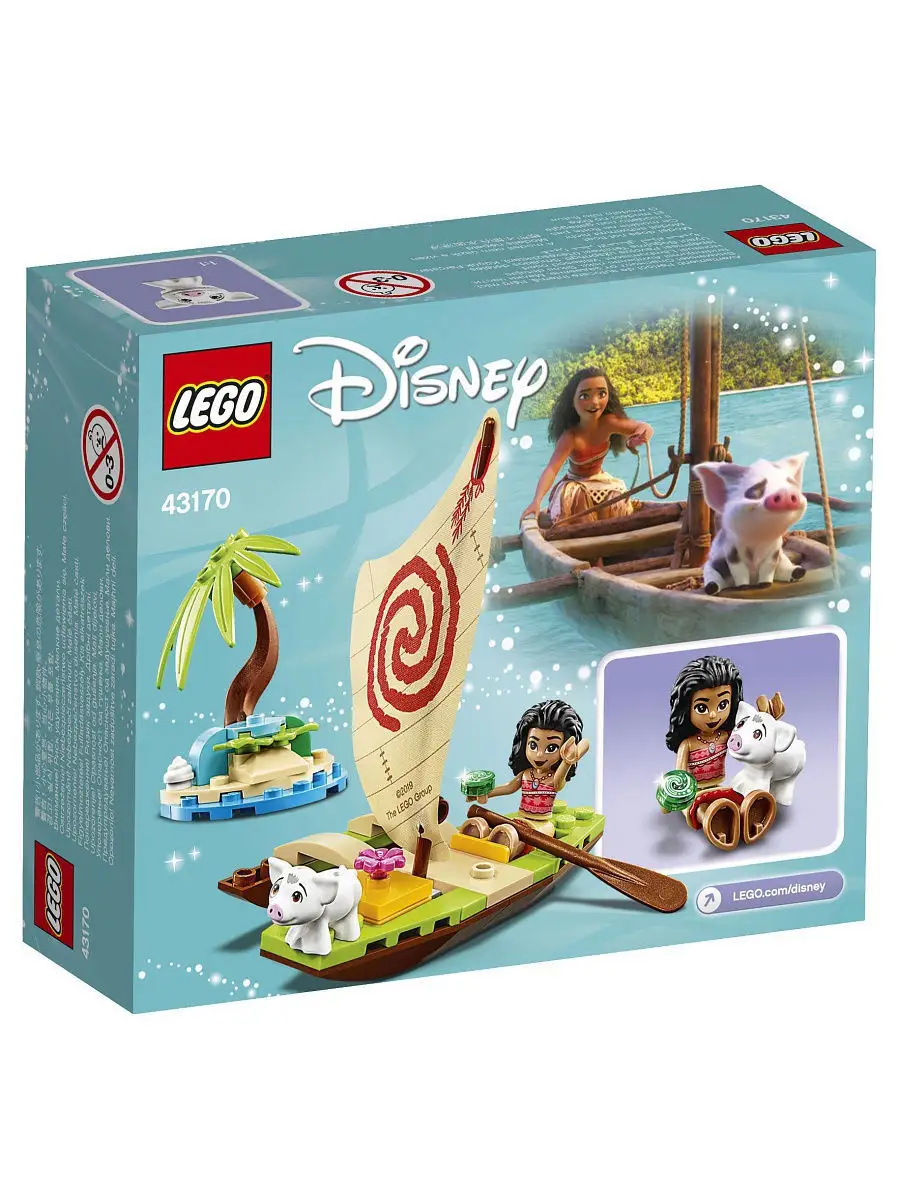 Конструктор LEGO Disney Princess 43170 Морские приключения Моаны / яркая  игрушка по мультфильму LEGO 10504394 купить в интернет-магазине Wildberries