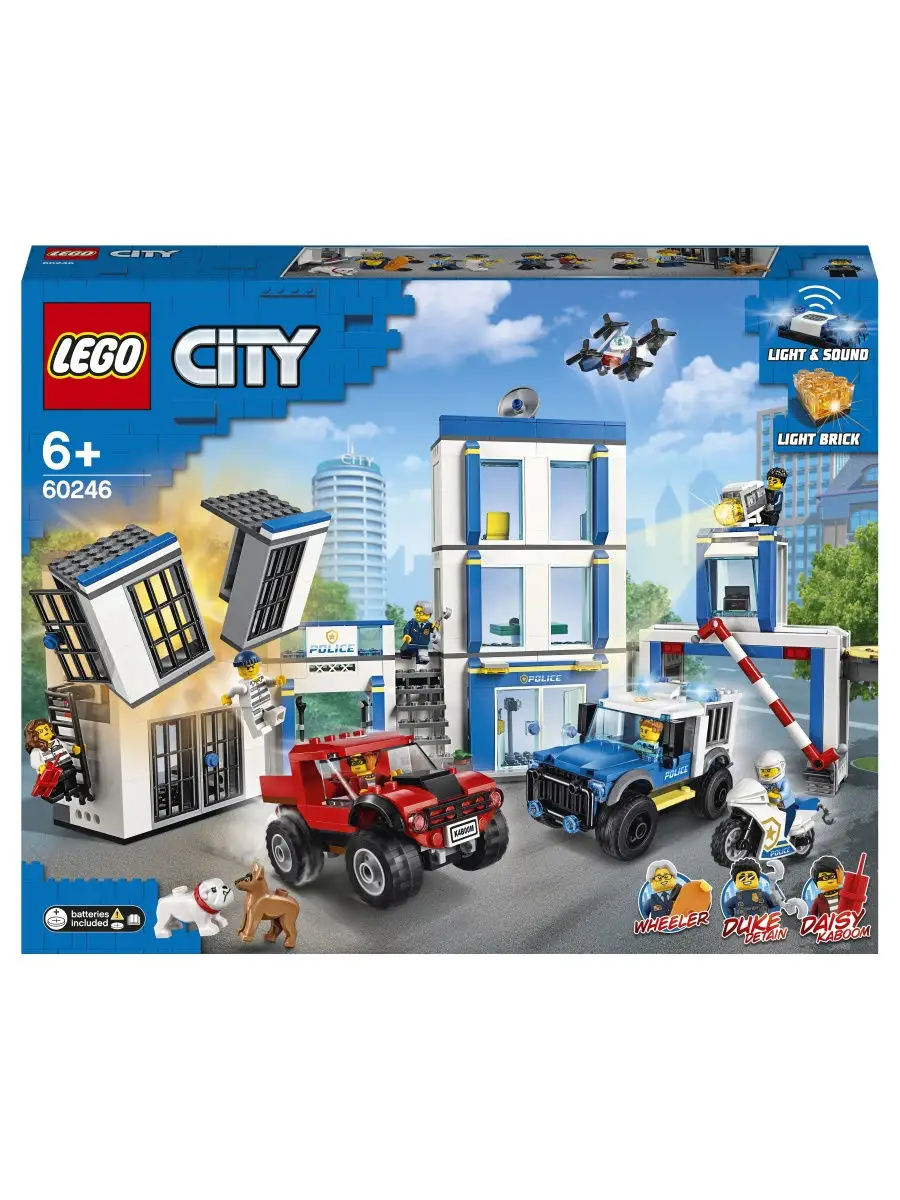 Конструктор LEGO City Police 60246 Полицейский участок/сюжетная игрушка,  игровой LEGO 10504406 купить в интернет-магазине Wildberries