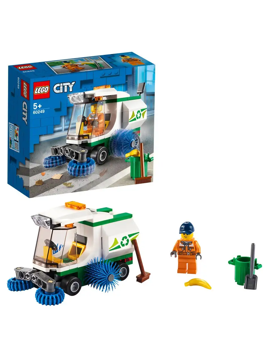 Конструктор LEGO City Great Vehicles 60249 Машина для очистки улиц / для  детей, спецтехника LEGO 10504409 купить в интернет-магазине Wildberries