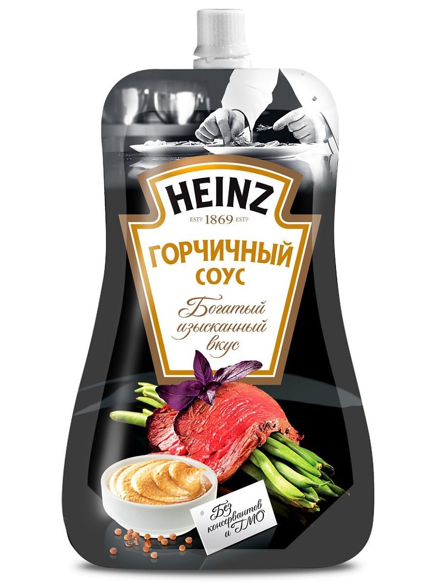 Хайнц Соус Горчичный Дой-пак 230г new Heinz 10513636 купить в  интернет-магазине Wildberries