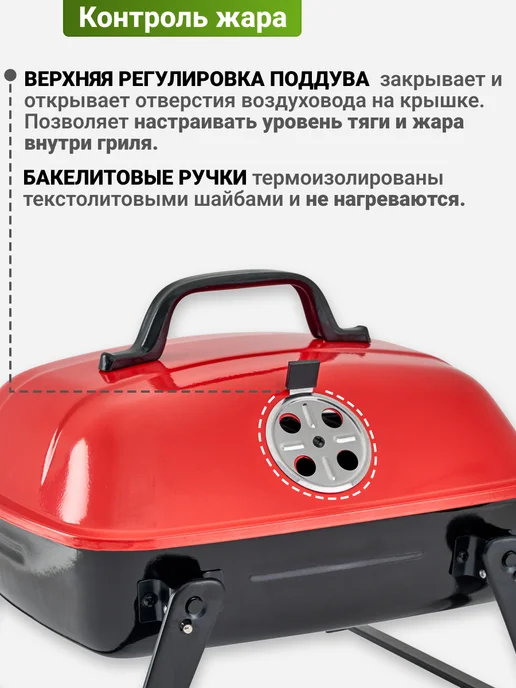 BESTPICNIC Гриль угольный барбекю уличный портативный для дачи, вариант, фото 6