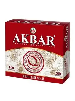 Чай черный в пакетиках 100 штук AKBAR 10557107 купить за 245 ₽ в интернет-магазине Wildberries