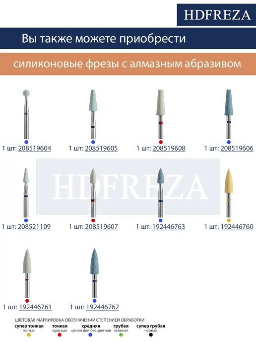 HDFREZA Фреза для маникюра и педикюра полировщик безопасная, вариант, фото 2