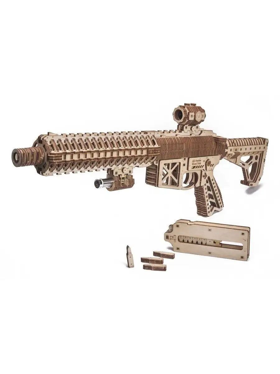 Сборная модель автомата из дерева AR-T, M4A1, M416, стреляет Wood Trick  10605626 купить за 4 851 ₽ в интернет-магазине Wildberries