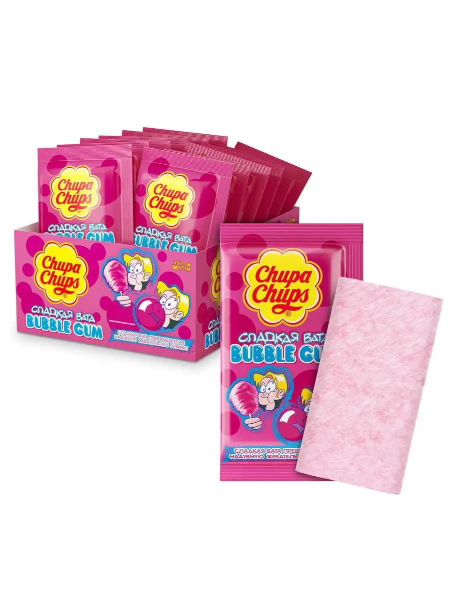 Chupa Chups СЛАДКАЯ ВАТА со вкусом Тутти Фрутти, 12шт по 11г Chupa Chups  10615454 купить в интернет-магазине Wildberries