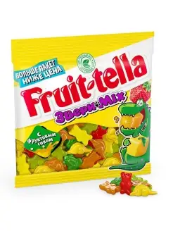 Жевательный мармелад Звери mix, 150г Fruittella 10615467 купить за 98 ₽ в интернет-магазине Wildberries