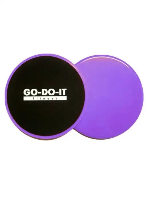 GO-DO-IT Диски для скольжения фиолетовые, фиолетовый, фото 2