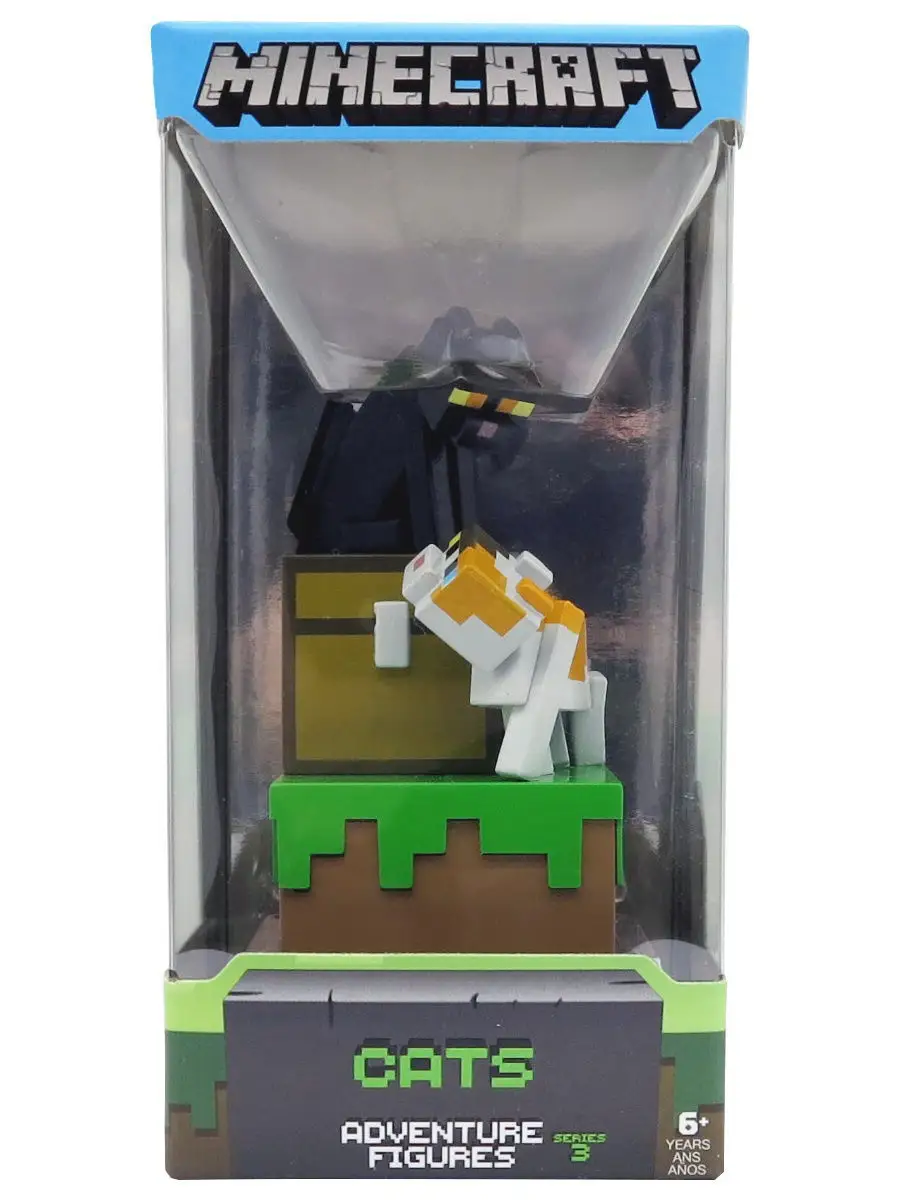 Фигурка Minecraft Adventure Figures серия 3 Cats with Chest Minecraft  10671951 купить в интернет-магазине Wildberries