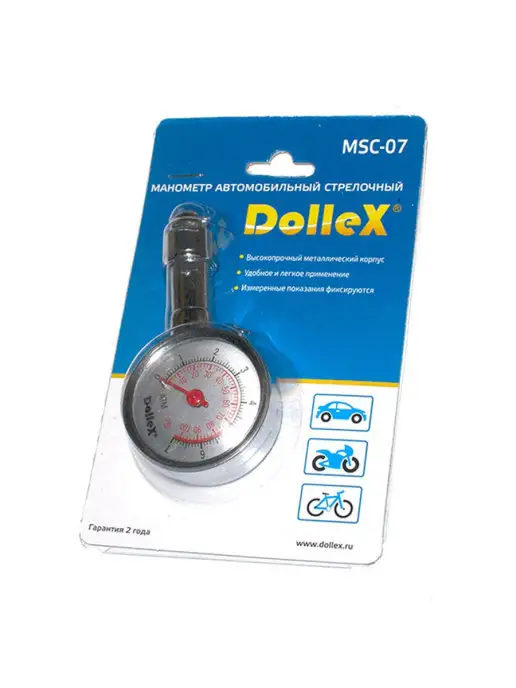 DOLLEX Манометр MSC-07 шинный 7 атм. металлический, вариант, фото 2