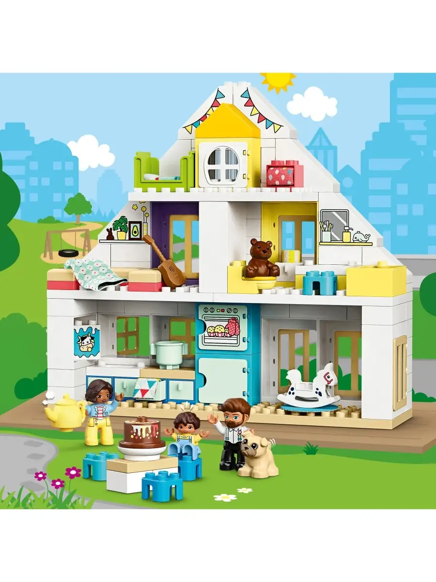 Конструктор LEGO DUPLO Town 10929 Модульный игрушечный дом / кукольный домик,  развитие фантазии LEGO 10707903 купить в интернет-магазине Wildberries