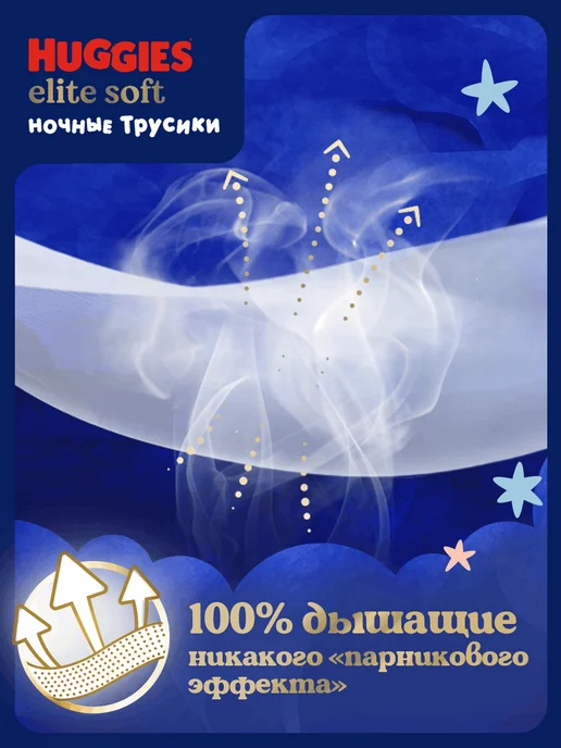 HUGGIES Подгузники трусики ночные Elite Soft 6 р 15-25 кг 16 шт, 1525 кг, 16 шт, фото 8