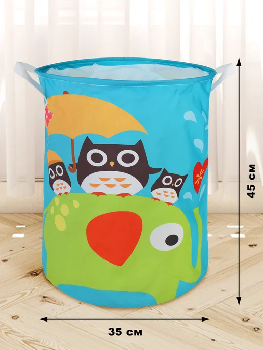 Наша Игрушка Корзина для игрушек с ручками 35х45 см, 35x45 см, фото 3