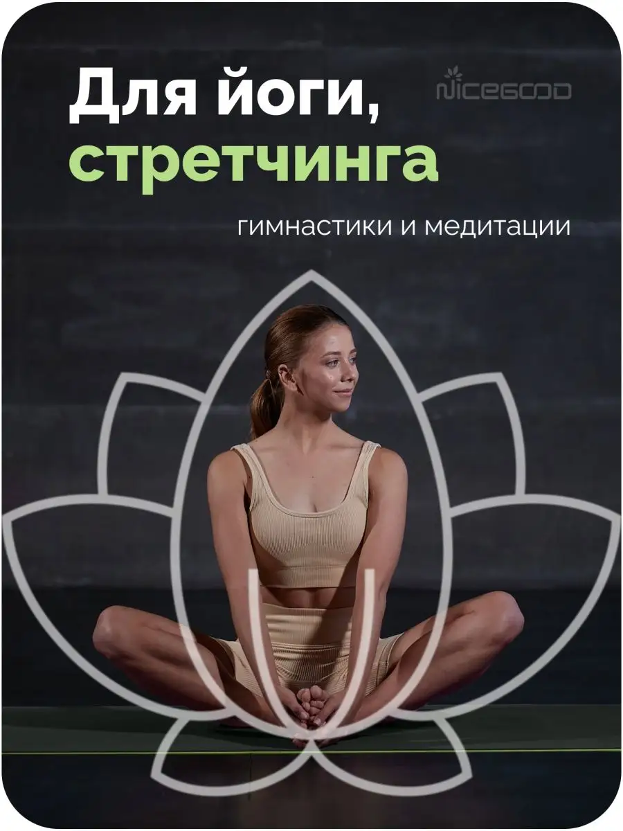 Коврик для йоги и фитнеса ProSource Extra Thick Yoga and Pilates 180x61x1.2  (PS-2008-grey), серый - купить по лучшей цене в Киеве от компании Фитнес  Дом - 575476197