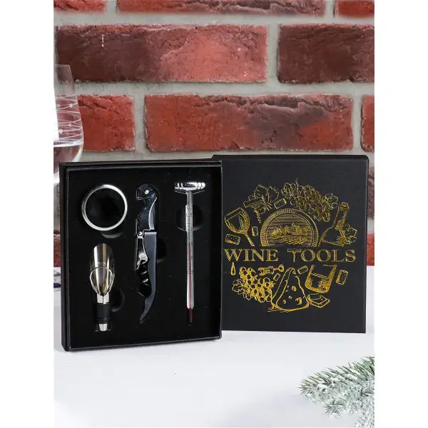 Набор для вина в картонной коробке 'Wine tools'