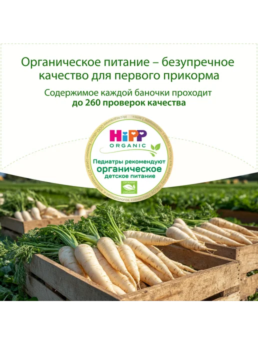 Hipp Пюре овощное "Белая морковь", с 4 месяцев, 6х80г, 80 г, фото 3