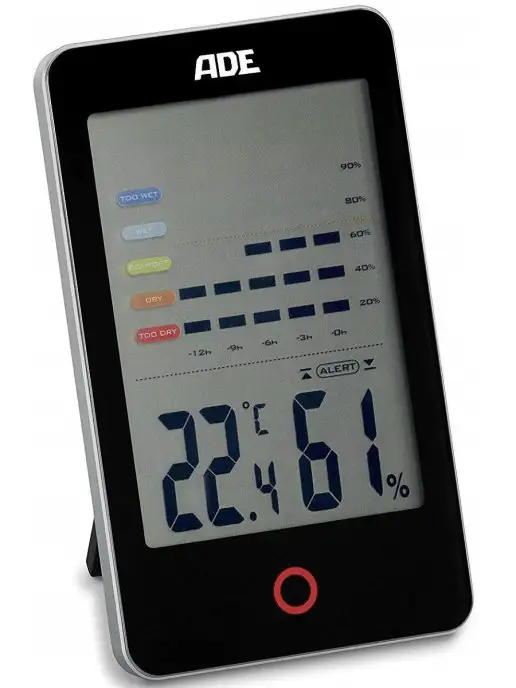 ADE Метеостанция WS1701 black, пластик, черный
